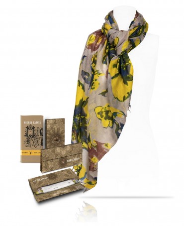 Палантин Женский W40-GRANDE.FLEUR/JAUNE